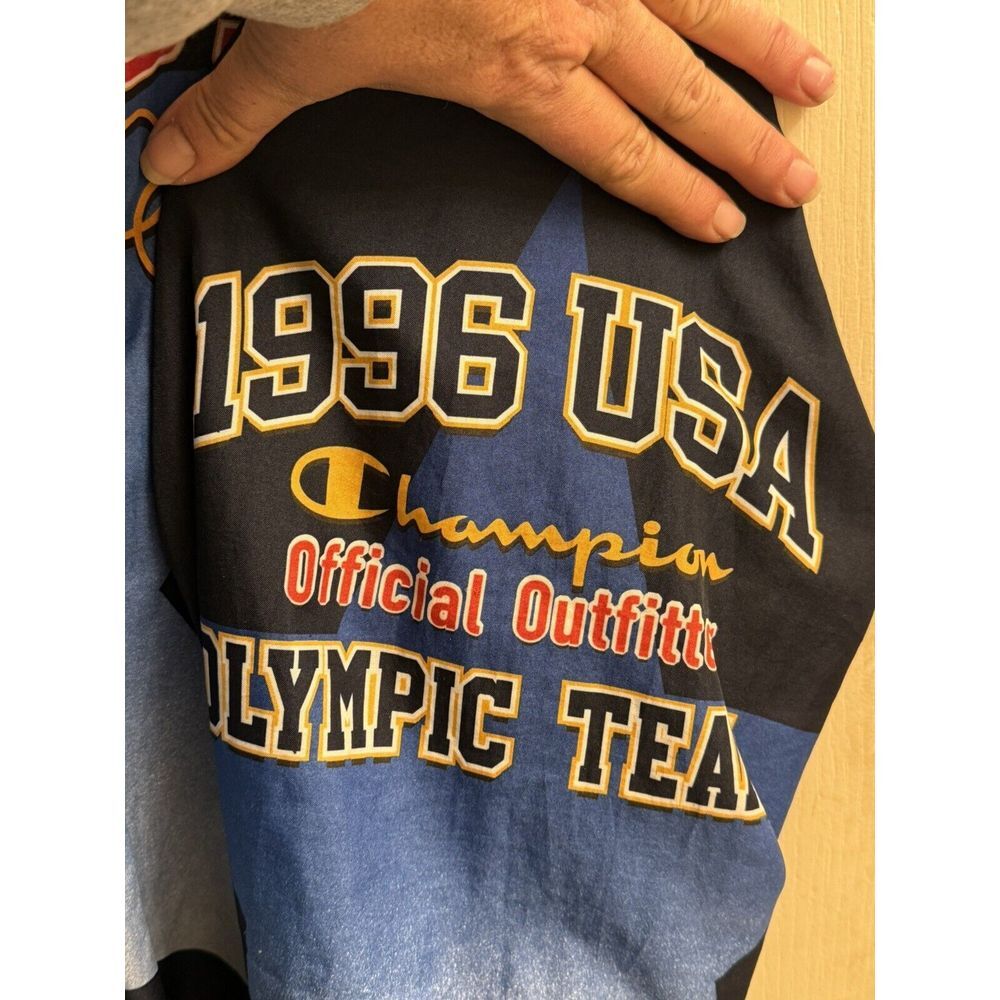 USA 1996 OLYMPIC GAMES ATLANTA ALL OVER PRINT JACKET WINDBREAKER CHAMPION Large - Picture 6 of 9
